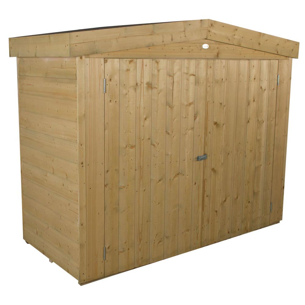 Forest Garden 6.5 x 3ft Double Door Large Shiplap Apex Shed Image 1