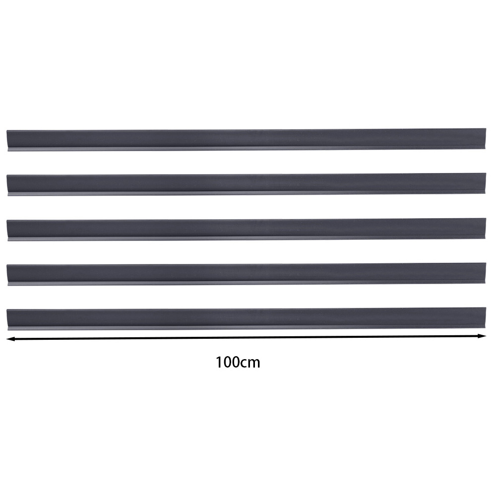 Living and Home H2.6 x W100 x D4.5cm Grey PVC Privacy Screen Panel Slat Strips Image 4