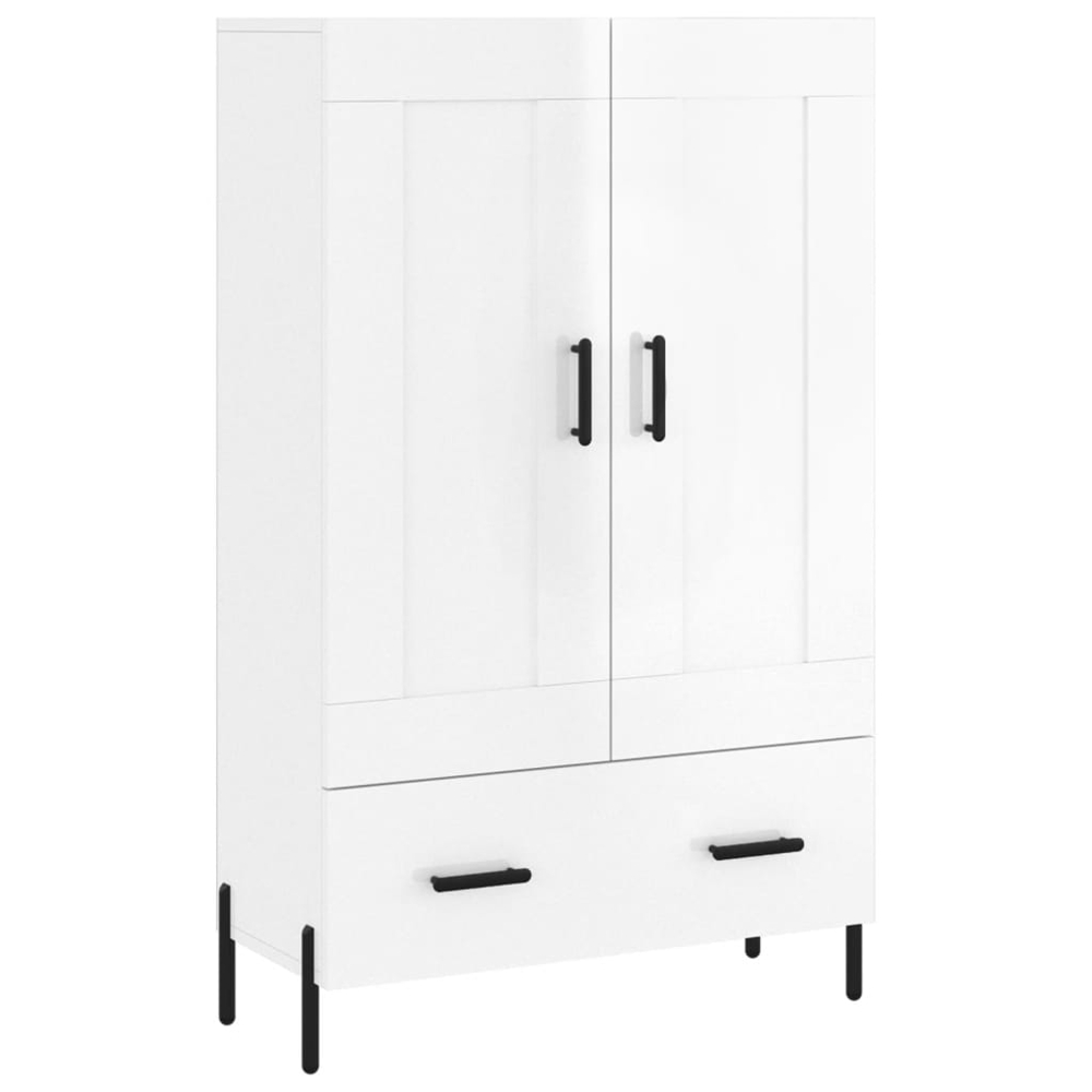 vidaXL 2 Door Single Drawer White Highboard Image 2