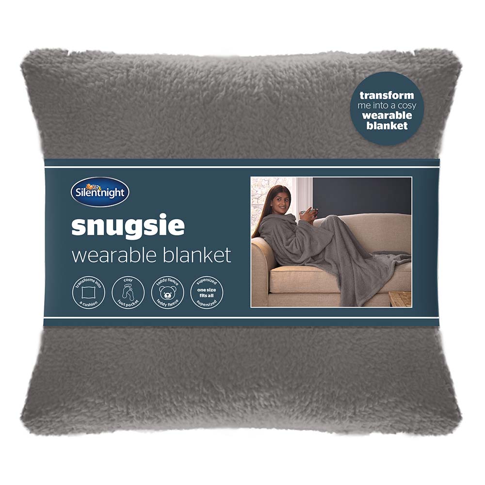 Silentnight Grey  Snugsie Wearable Blanket 145 x 190cm Image 1