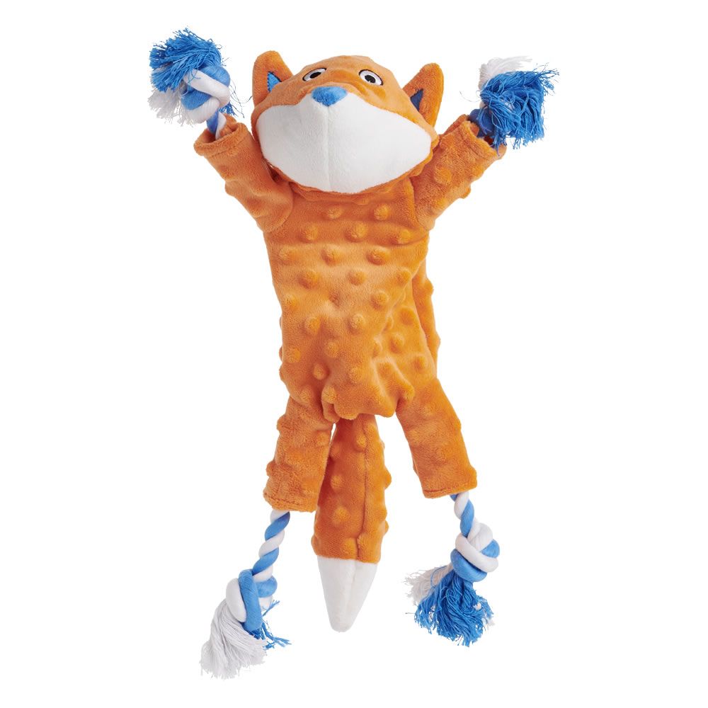 Wilko Plush/Rope Dog Toy Lion/Fox Assorted Image 2