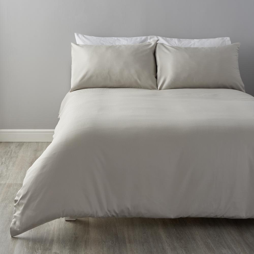 Wilko Silver Egyptian Cotton Duvet Set King Wilko