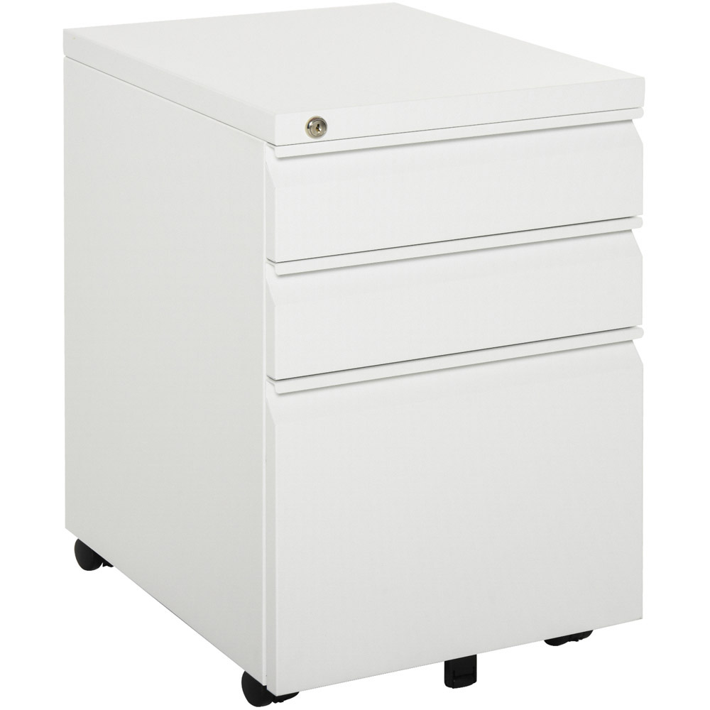 Vinsetto 3 Drawer Rolling Filing Cabinet Image 2