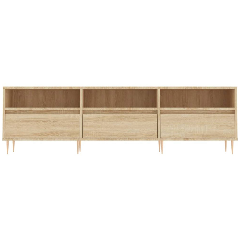 vidaXL 3 Door 3 Shelf Sonoma Oak TV Cabinet Image 5