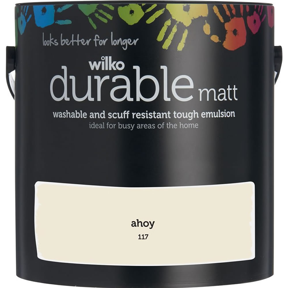 Wilko Durable Ahoy Matt Emulsion Paint 2.5L Image 1