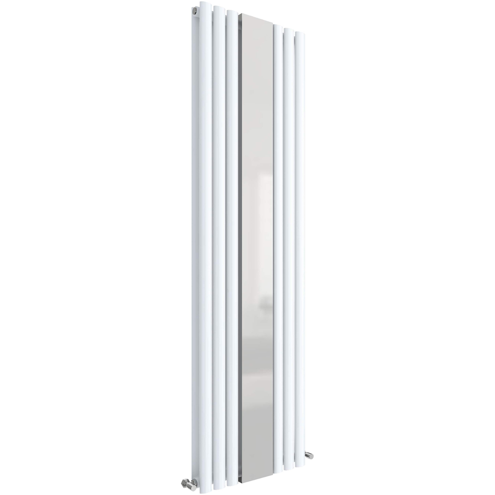 nuie Revive High Gloss White Double Panel Radiator With Mirror 1800 x 499mm Image 1