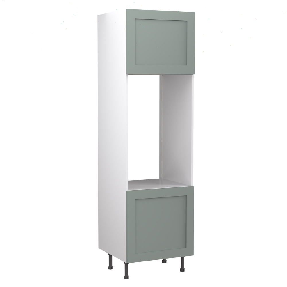 Kitchen Kit Shaker Matt Sage Green Double Oven Housing Flatpack Image 1