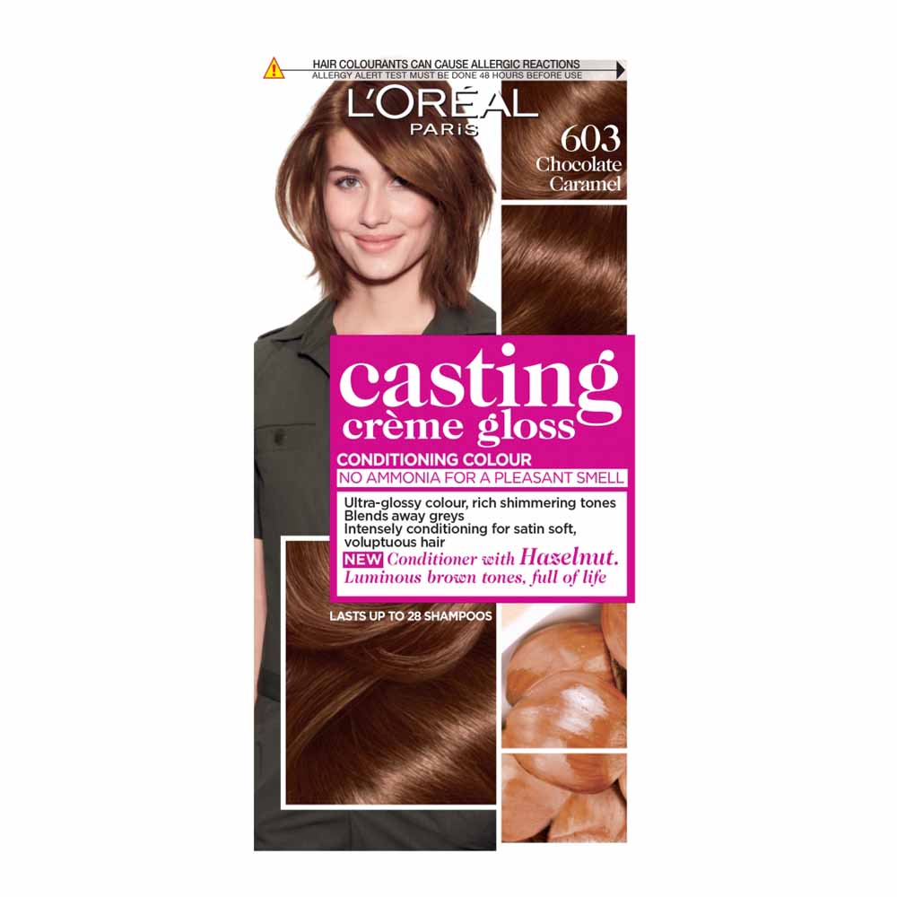 L'Oreal Paris Casting Creme Gloss 603 Chocolate Caramel Brown Semi-Permanent Hair Dye Image 1