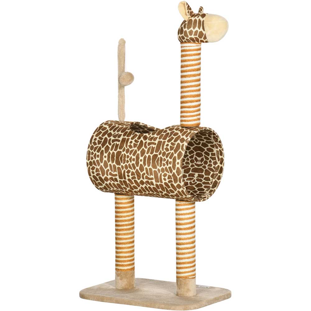 PawHut Cute Giraffe Kitten Play Tower Image 1