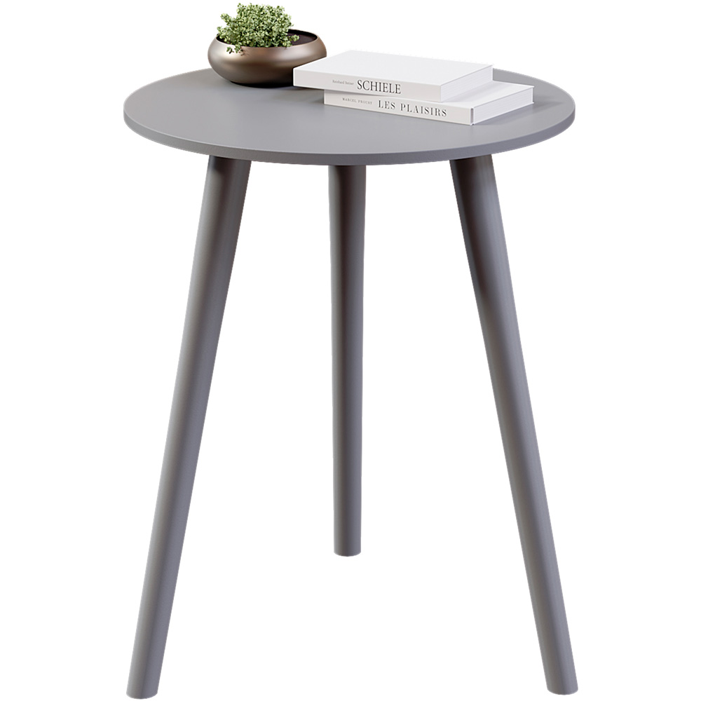 Vida Designs Grey Round Side Table Image 2