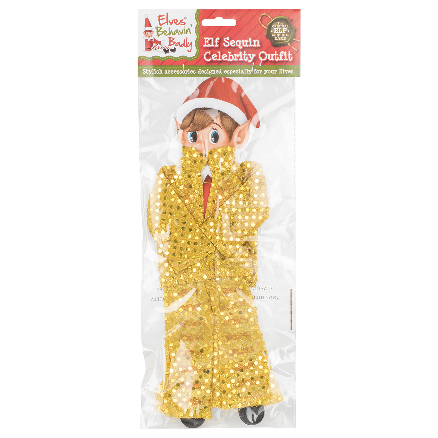 Single Elves Behavin' Badly Elf Sequin Outfit in Assorted styles Image 1