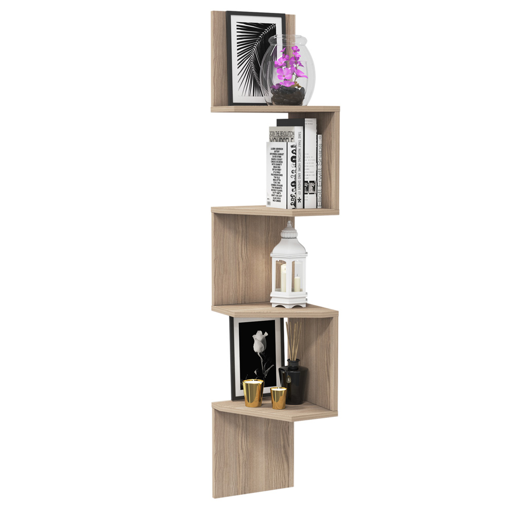 Decorotika Desaldo 4 Shelf Cordoba Corner Wall Mounted Shelving Unit Image 3