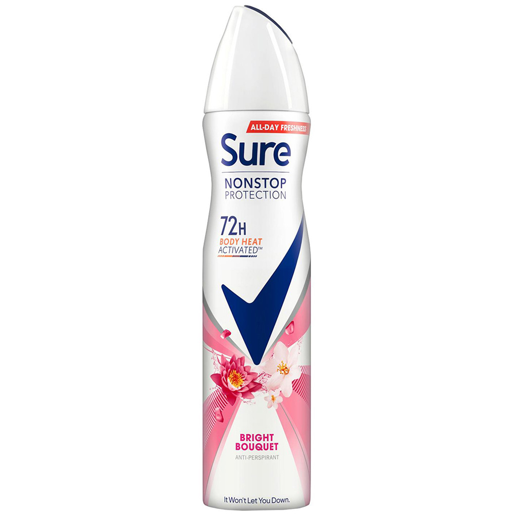 Sure Women Bright Bouquet 72H Protection Anti-Perspirant Deodorant 250ml 24 Pack Image 2