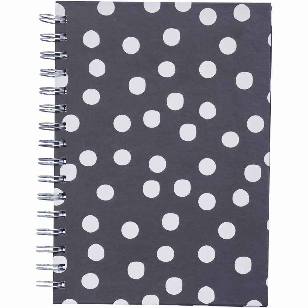 Wilko Wiro Notebook Grey A5 160pg Image 1