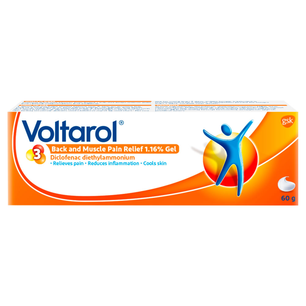 Voltarol Back and Muscle Pain Relief Gel 60g | Wilko