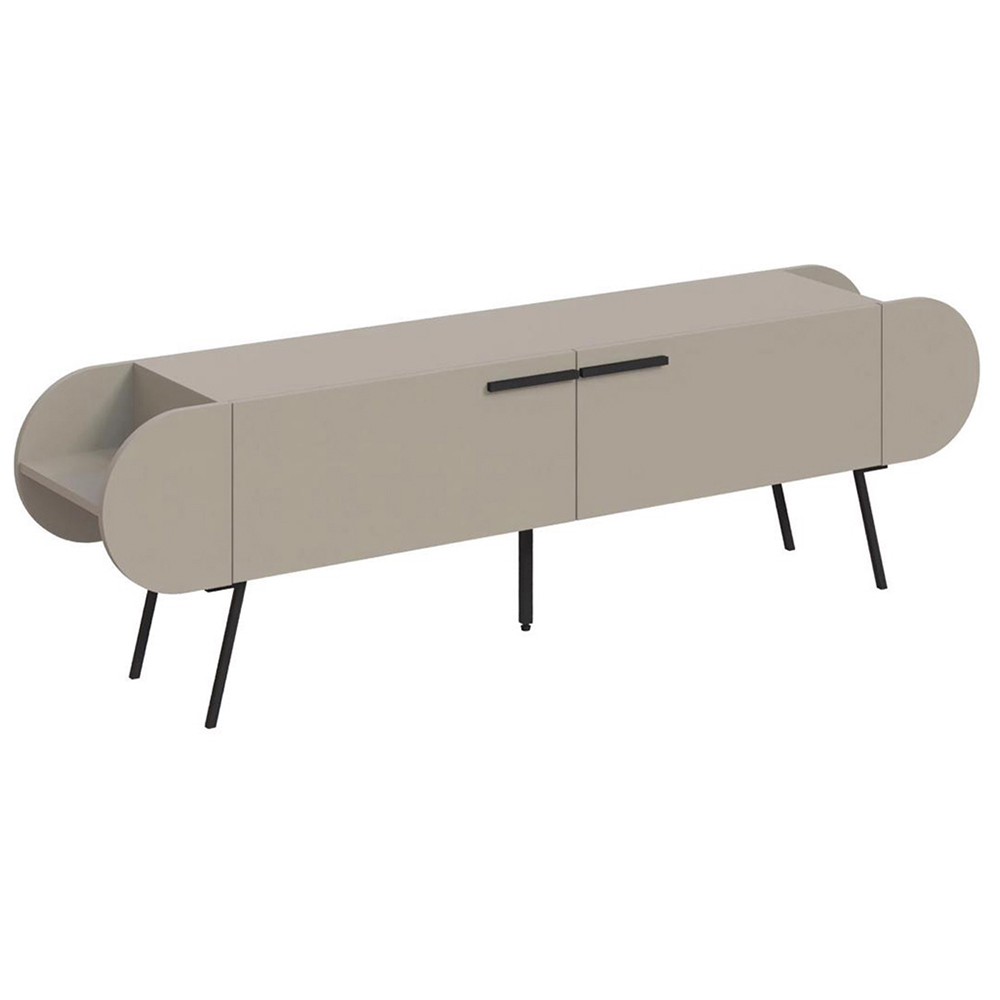 FWStyle Capsule 2 Door 2 Shelf Sandstone TV Unit Stand Image 2