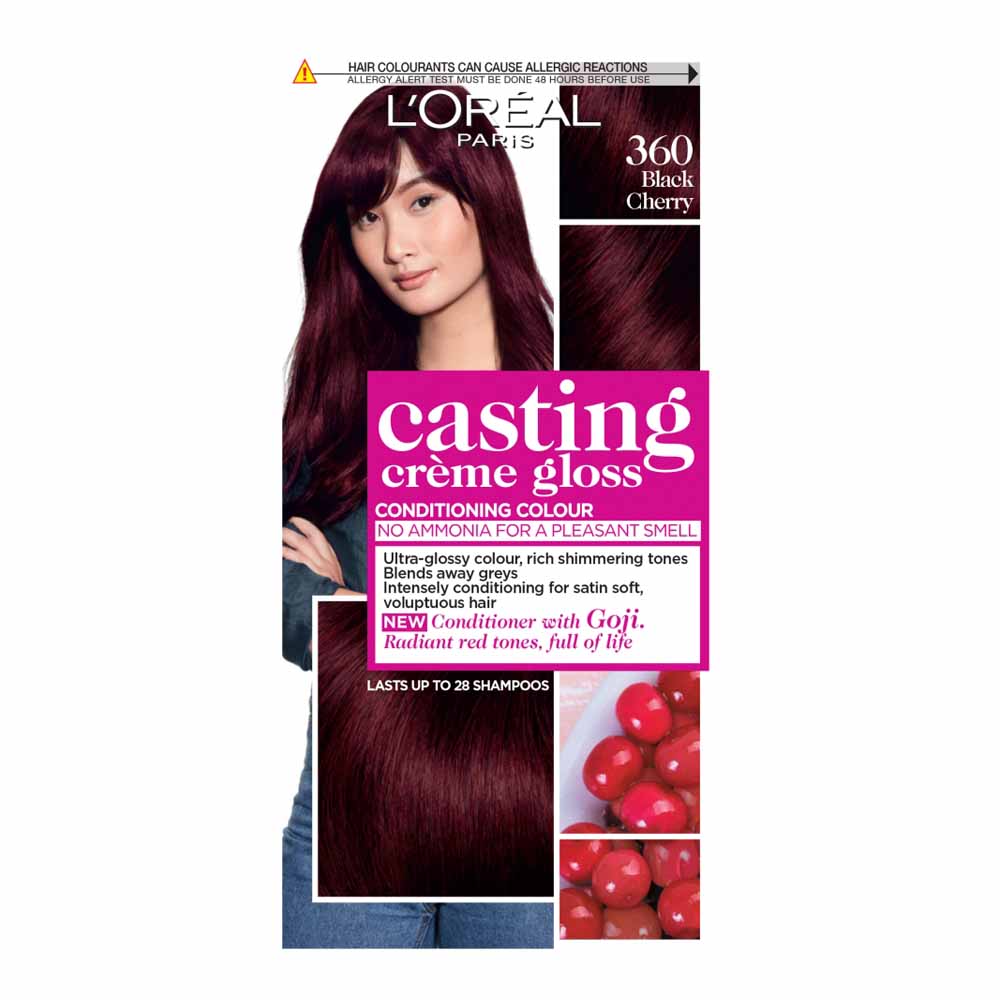L'Oreal Paris Casting Creme Gloss 360 Black Cherry Semi-Permanent Hair Dye  | Wilko