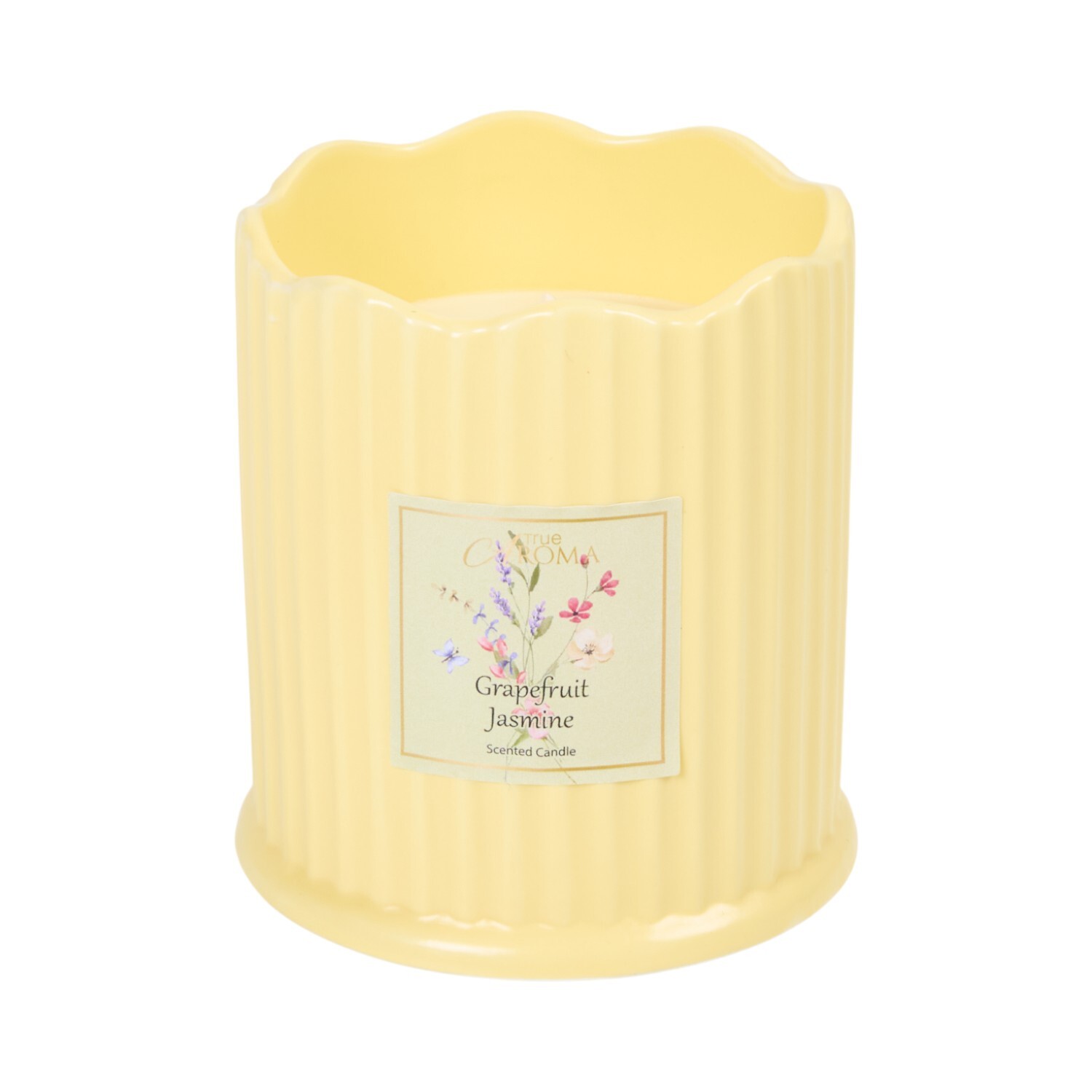 Grapefruit and Jasmine Scalloped Scented Candle Image 6