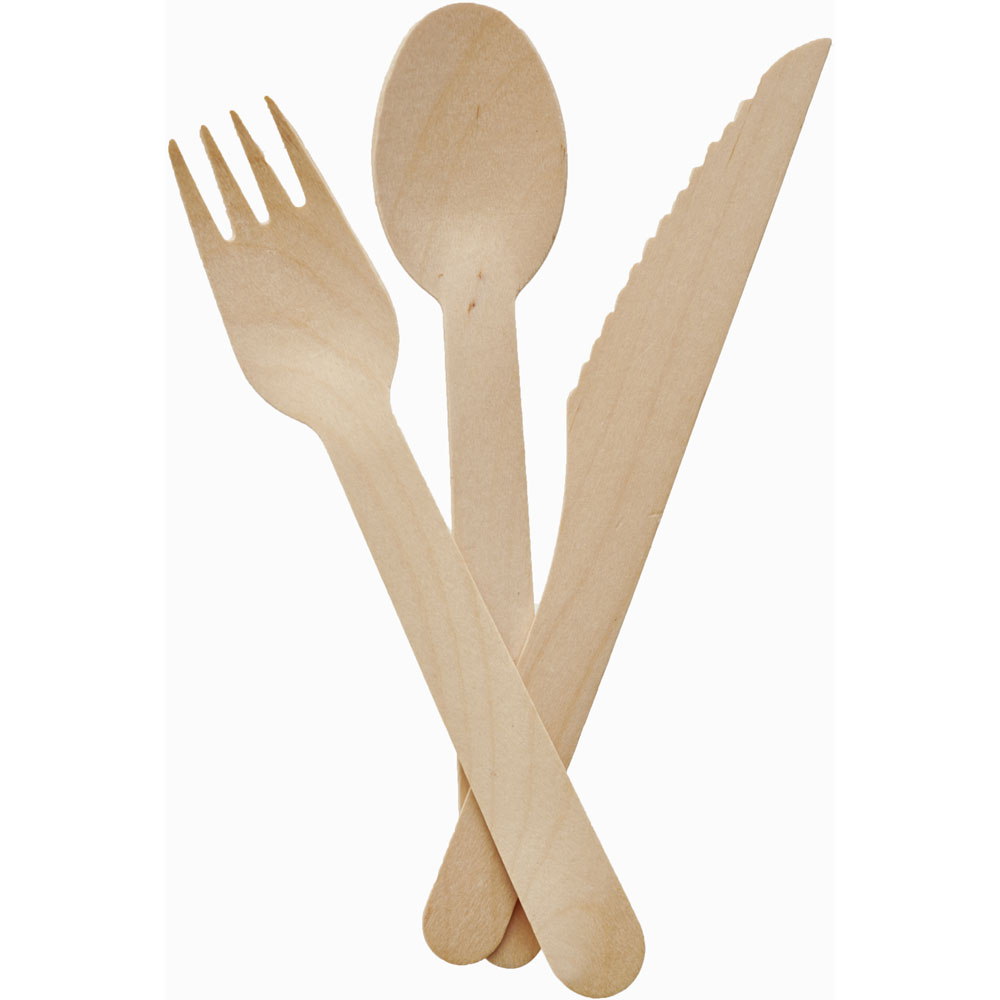 Wilko 18 Pack Wooden Cutlery Set   Image 1
