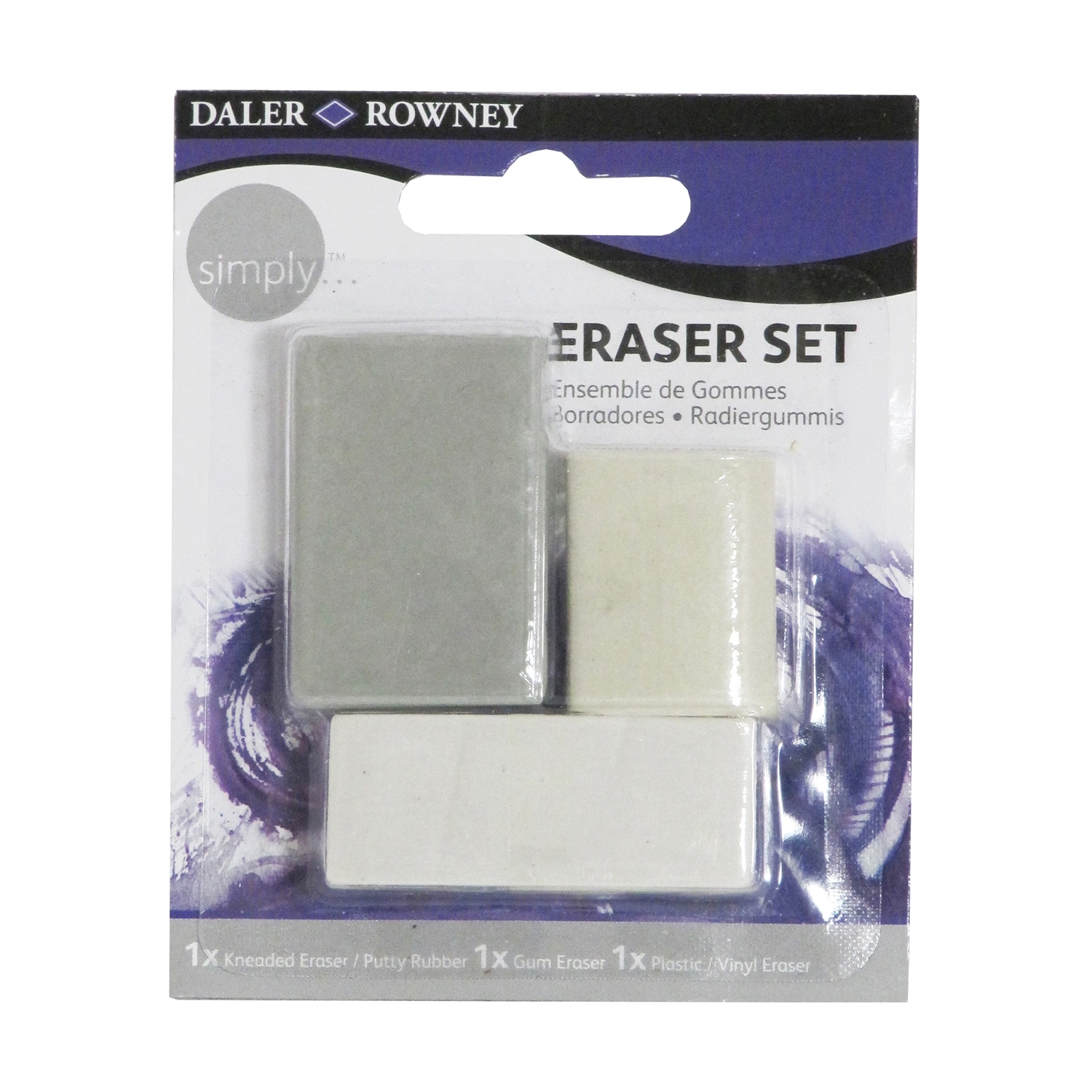 Pack of 3 Daler-Rowney Simply Erasers Image