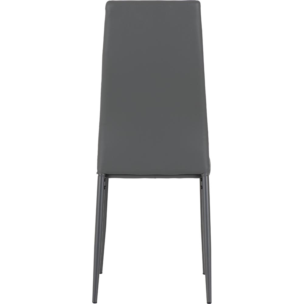 Seconique Abbey Set of 2 Grey PU Dining Chair Image 6