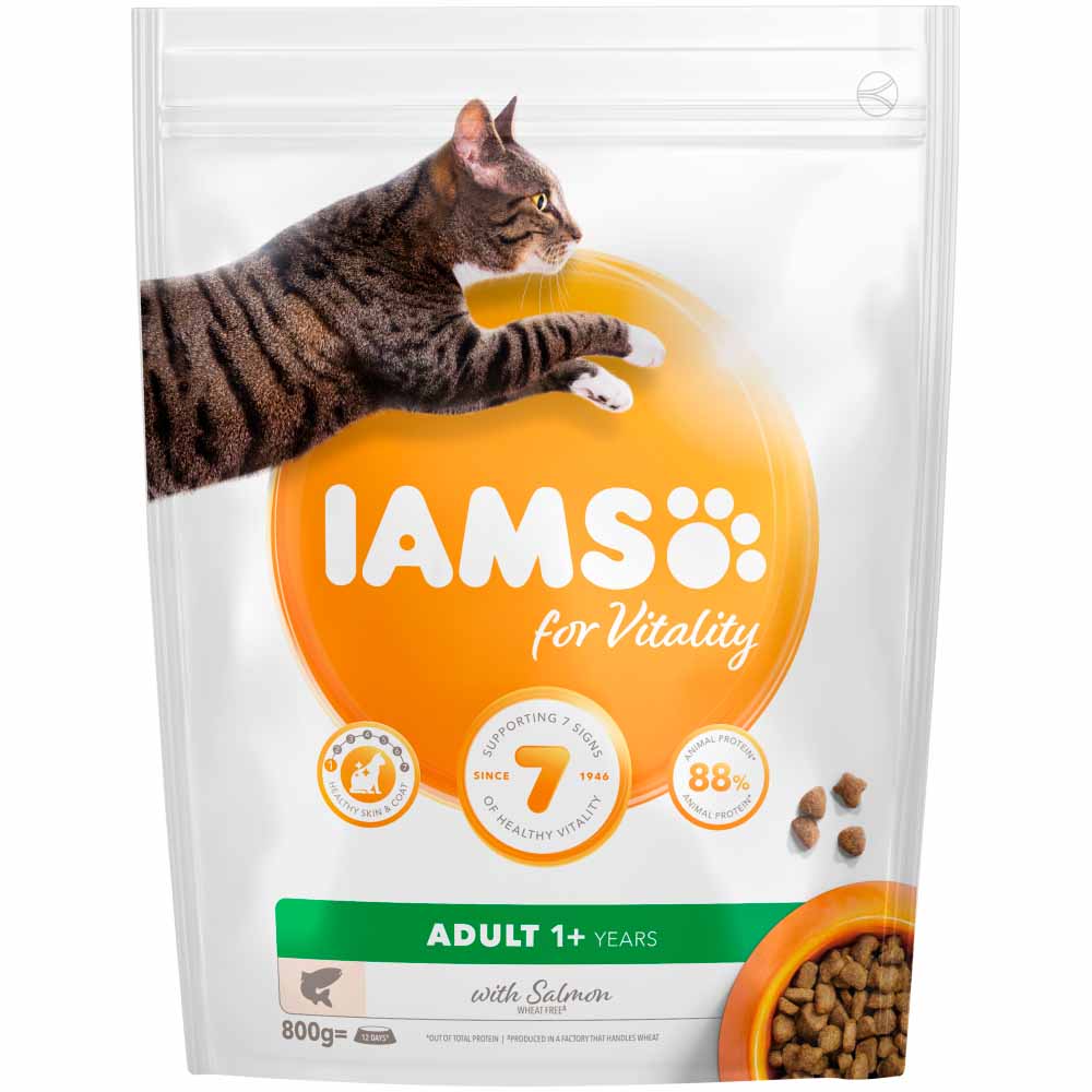 IAMS Vitality Adult Cat Food Salmon 800g Image 2