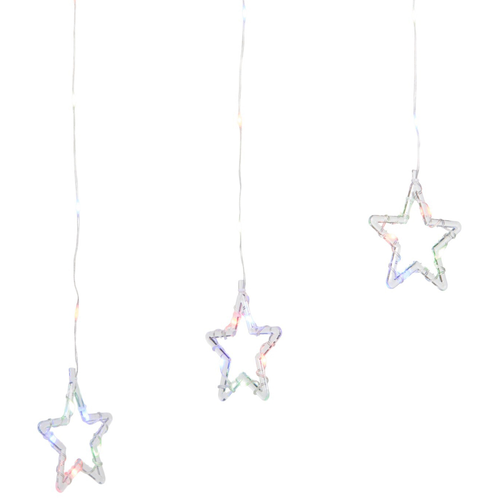 10 Piece Multicolour Star Curtain LightClear Image 4