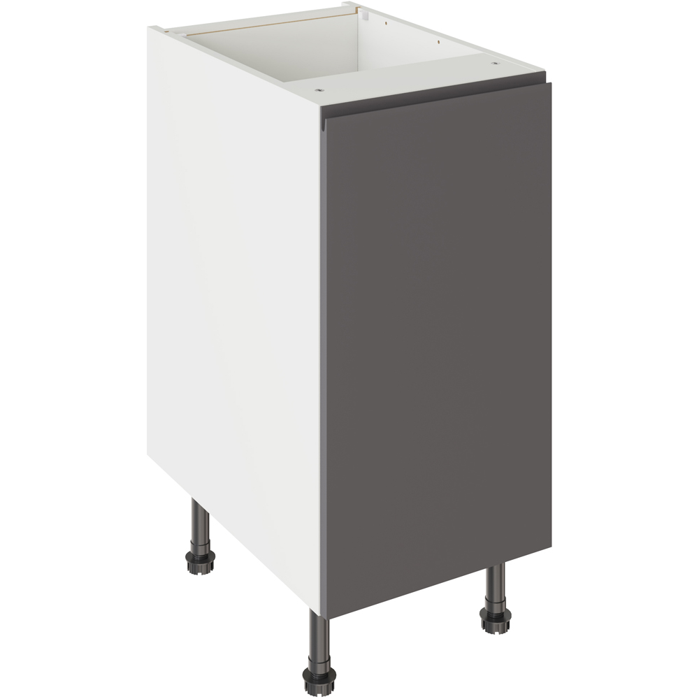 Kitchen Kit J-Pull Matt Graphite Base Kitchen Cabinet Flatpack 400mm Image 1