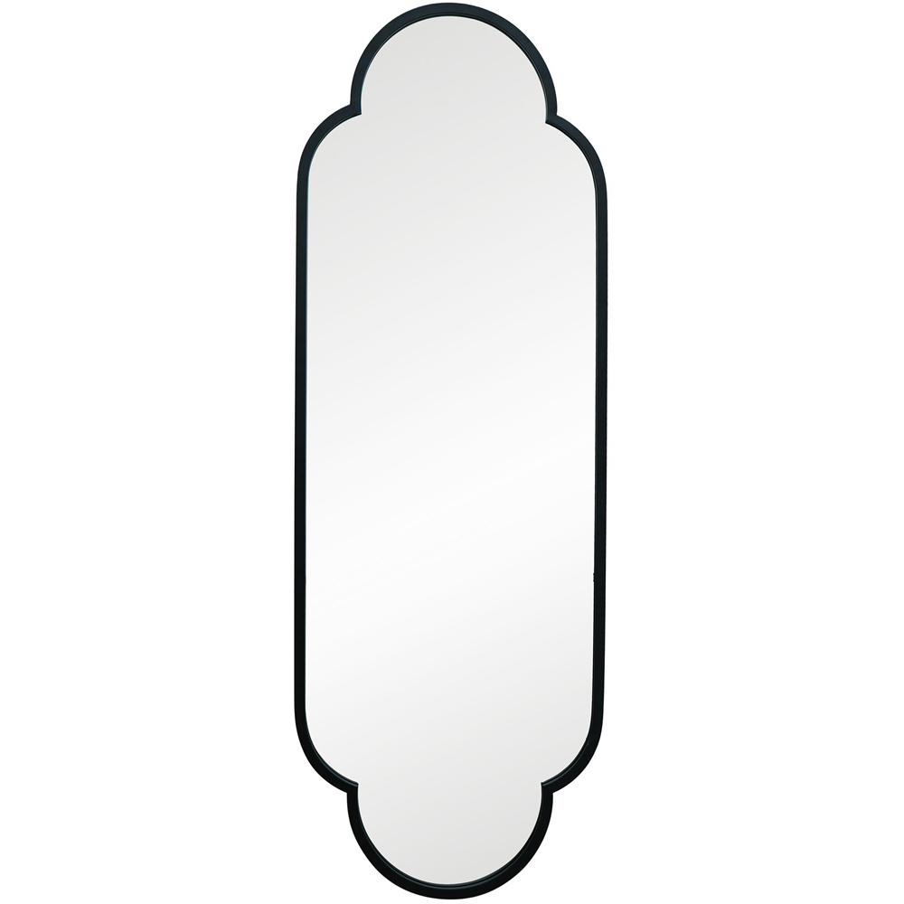 MirrorOutlet The Duplici Black Metal Double Arched Oval Wall Mirror 170 x 59cm Image 1