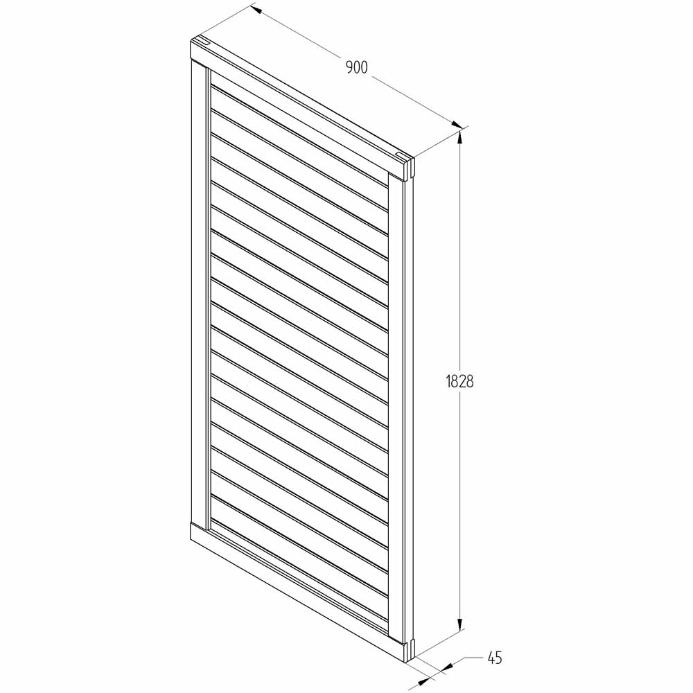 Forest Garden 6ft Horizontal Tongue and Groove Gate Image 4