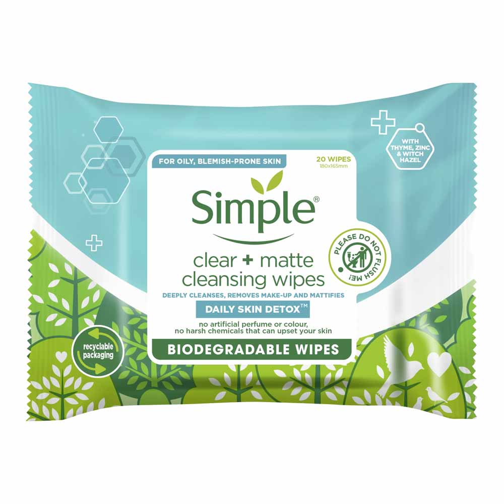 Simple daily Detox wipes biograd 20pk Image 2
