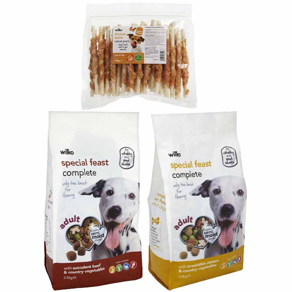 Wilko Dry Food and Treats Dog Food Bundle Image 1
