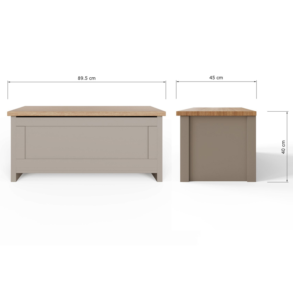 GFW Lancaster Grey Ottoman Storage Bench Image 9