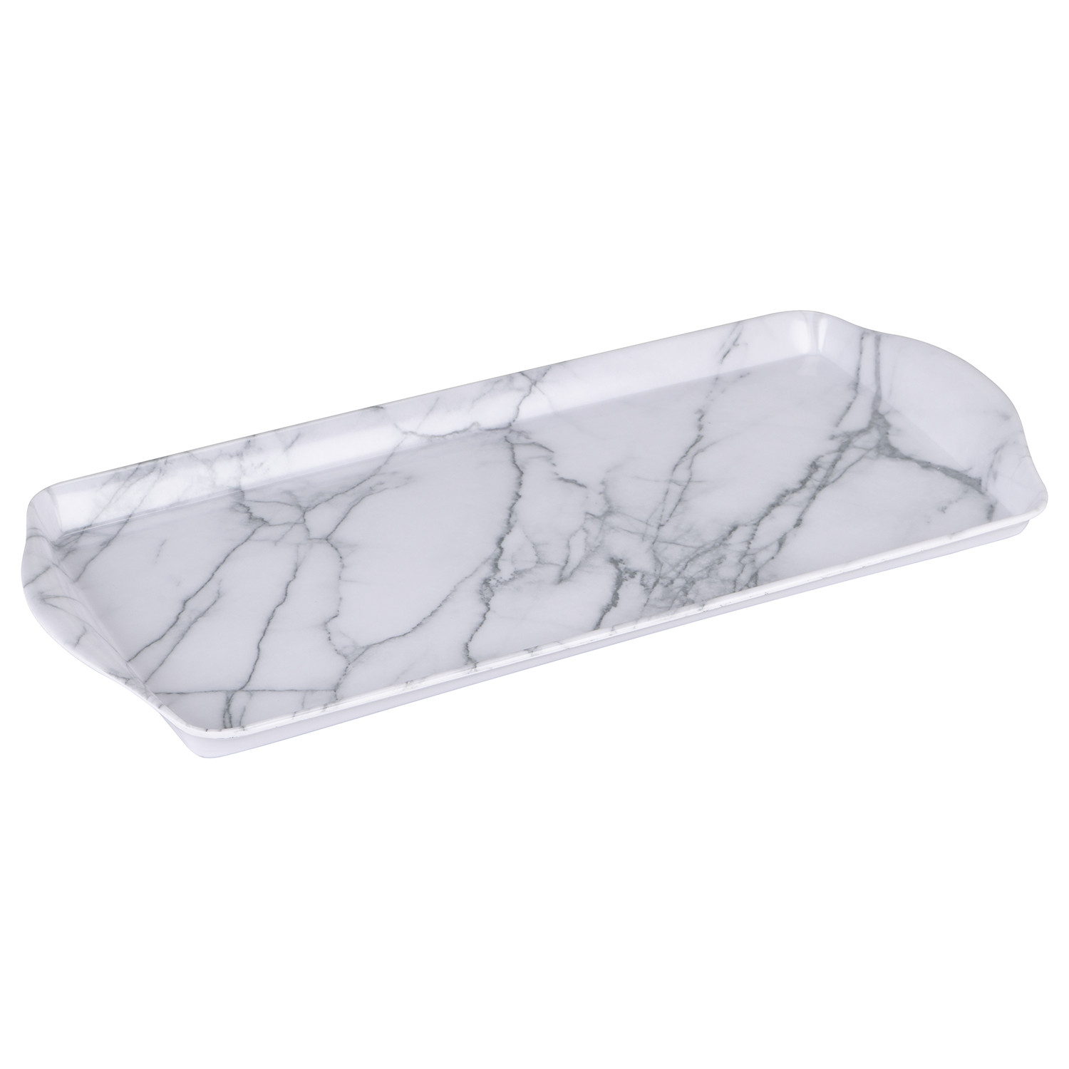 White Marble Long Drinks Serving Tray Image 2