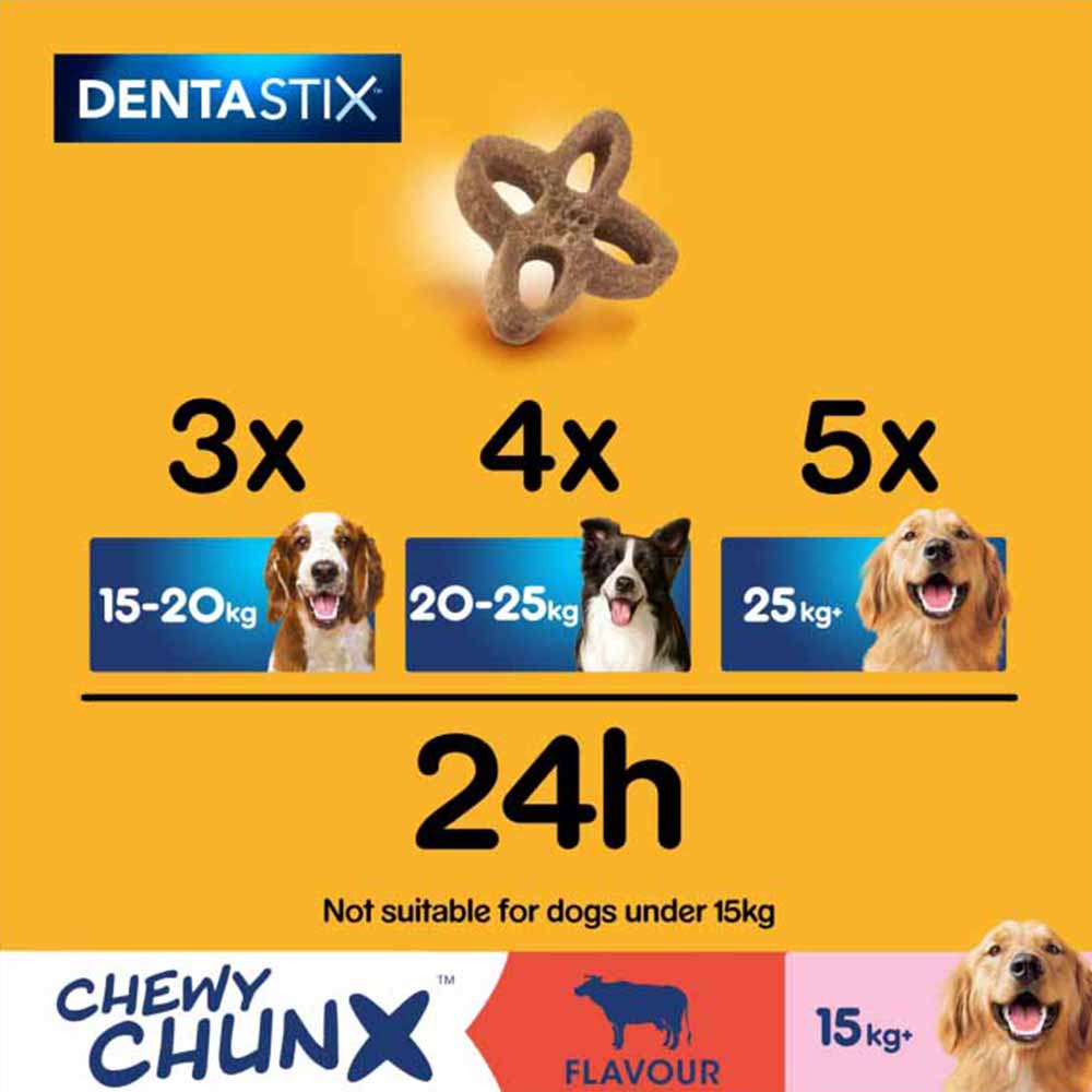 Pedigree Dentastix Chewy Chunx Maxi Beef Dog Treats 68g Image 6