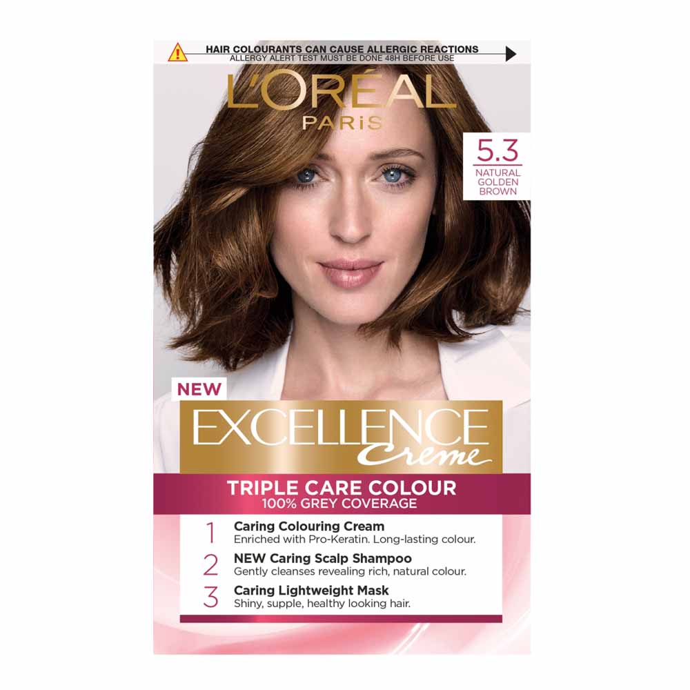 L'Oreal Paris Excellence Creme 5.3 Natural Golden Brown Permanent Hair Dye Image 1