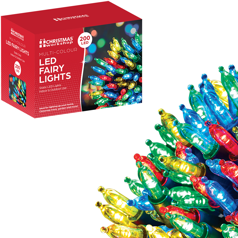 The Christmas Workshop 200 Multicolour Ultra Bright Christmas Tree Lights Image 6