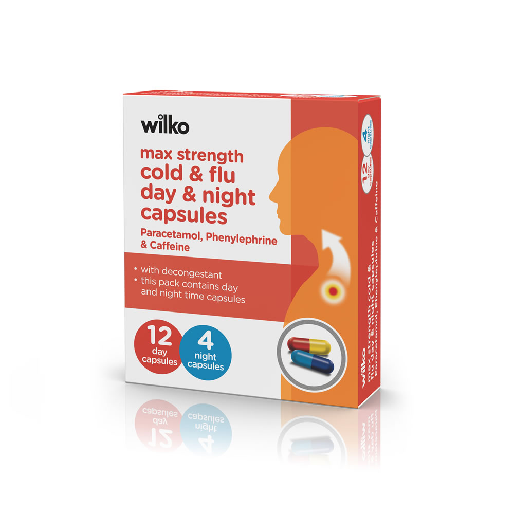 Wilko Cold and Flu Day and Night Tablets 16 pack Image
