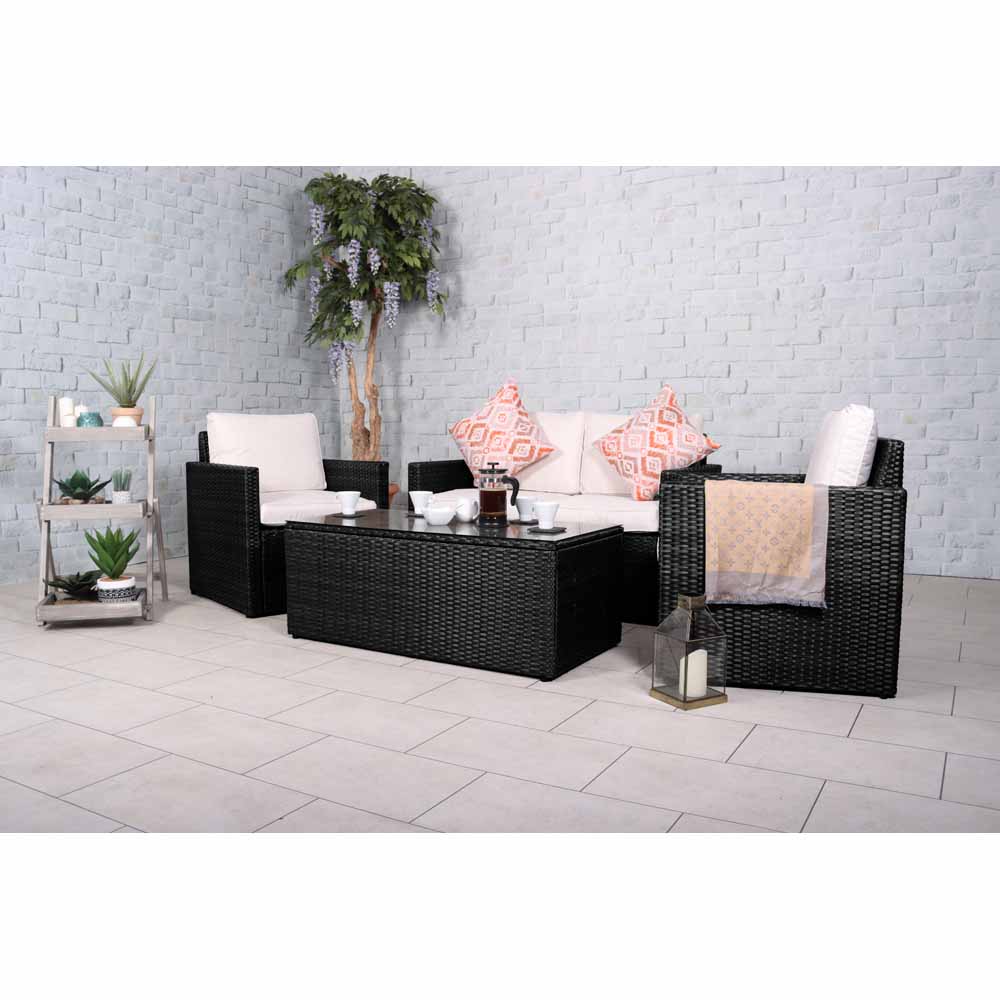 Royalcraft Berlin 4 Seater Black Lounge Set Image 3