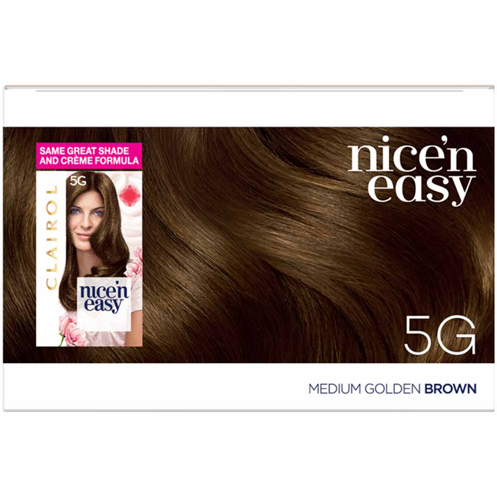 Clairol Nice'n Easy Medium Golden Brown 5G Permanent Hair Dye Image 3