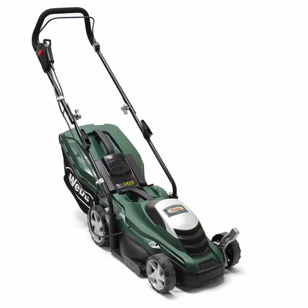 Webb WEER33 1300W Hand Propelled 33cm Classic Electric Rotary Lawnmower Image 1