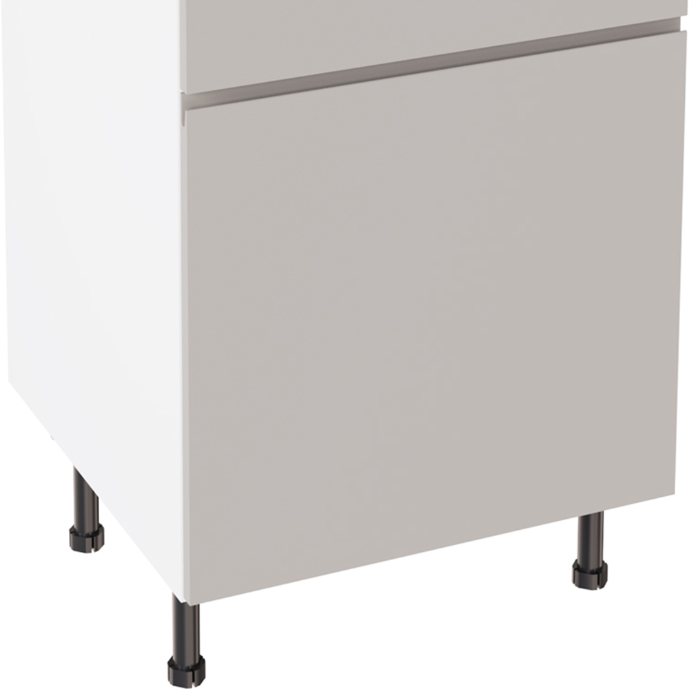 Kitchen Kit J-Pull Gloss Light Grey Drawerline Base Cabinet 600mm Image 3