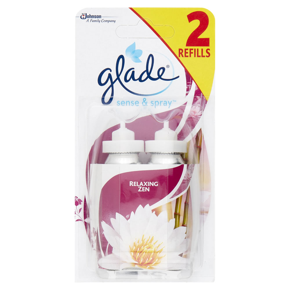 Glade Sense and Spray Relaxing Zen Air Freshener Refill 2 pack Image