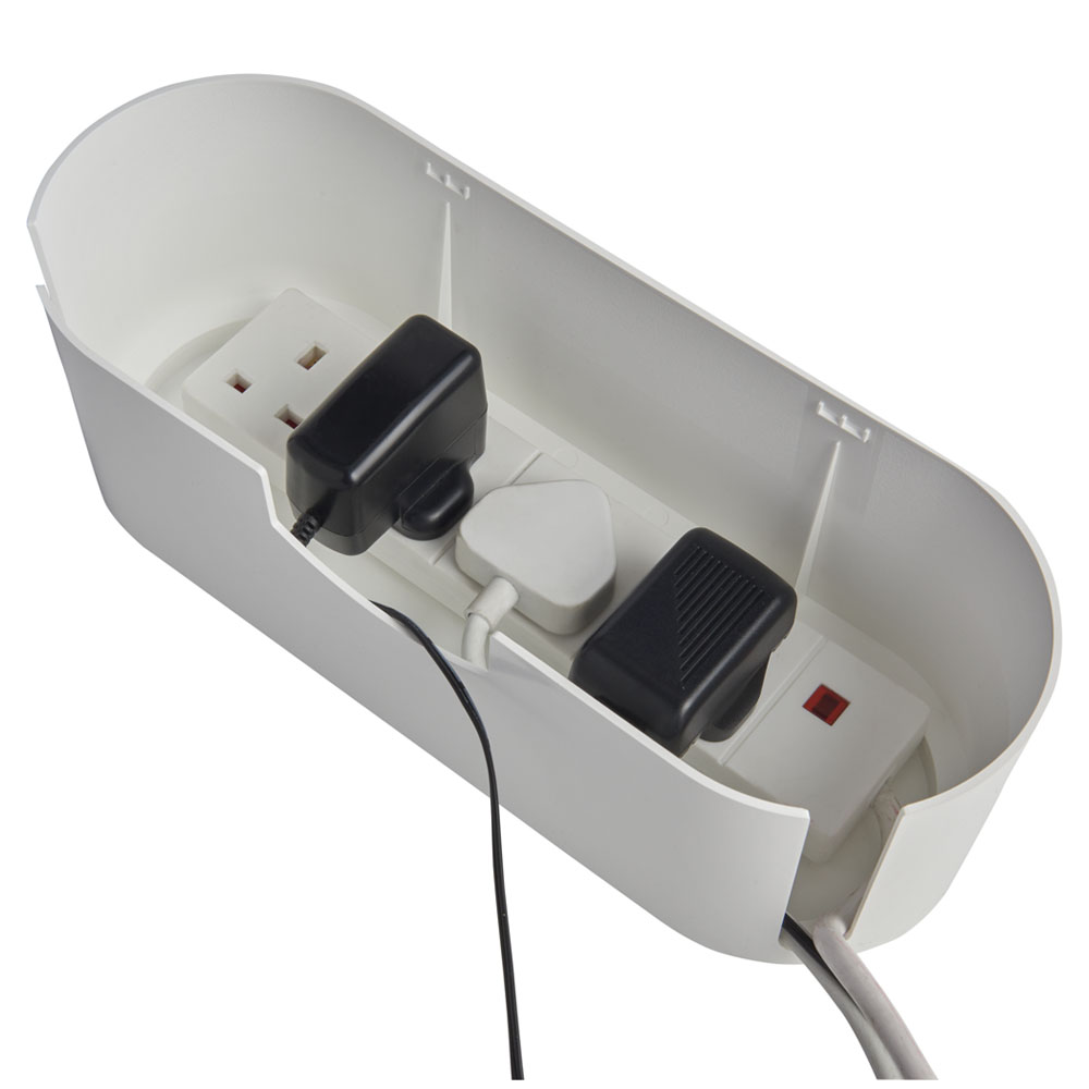 Wilko White Small Home Cable Tidy Unit   Image 4