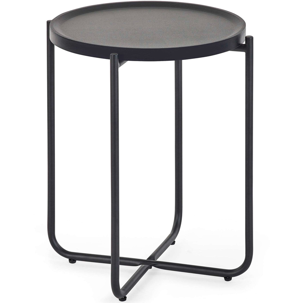 Julian Bowen Sagrada Black Round Coffee and Lamp Table Set Image 4