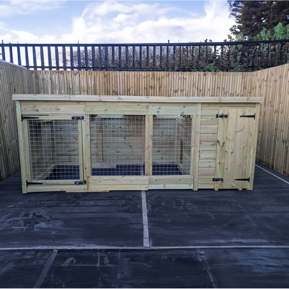 Benchmark Apex Roof Single Dog Kennel 4 x 10ft Image 2