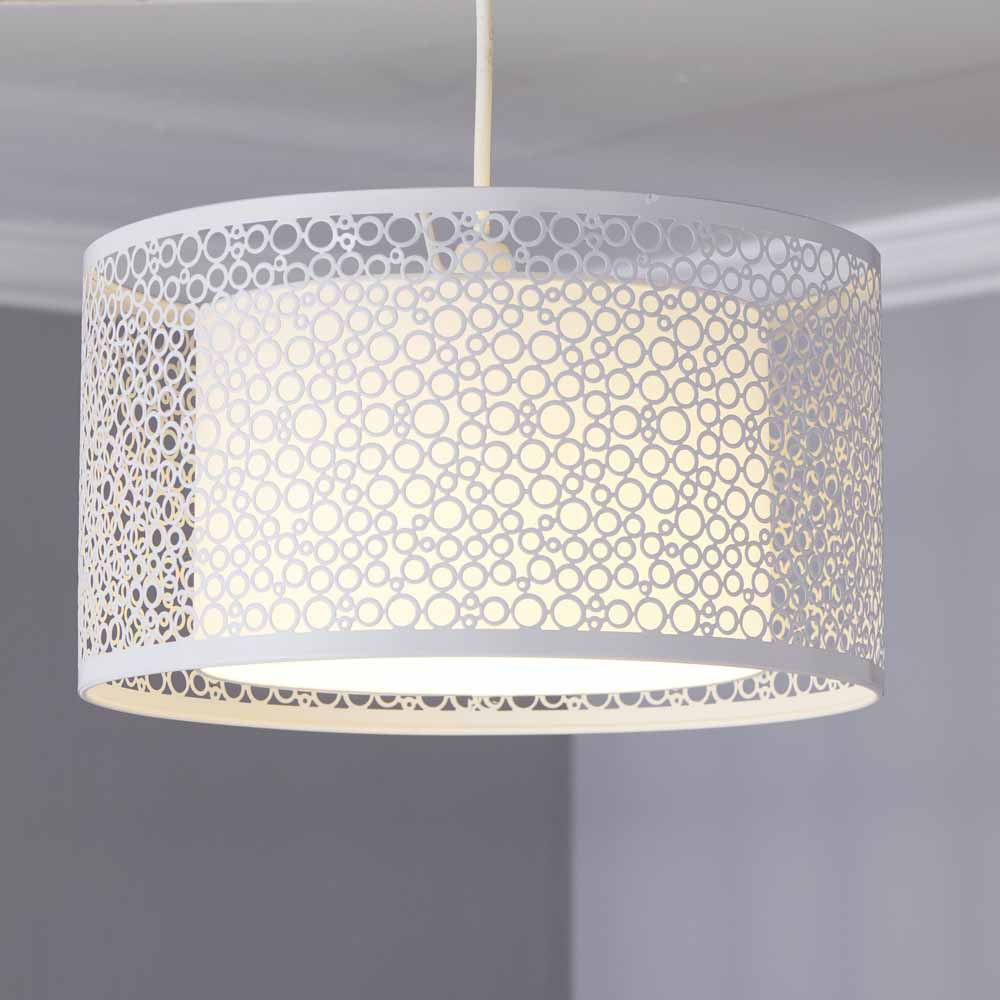 Wilko White Wire Pendant 40cm Image 4