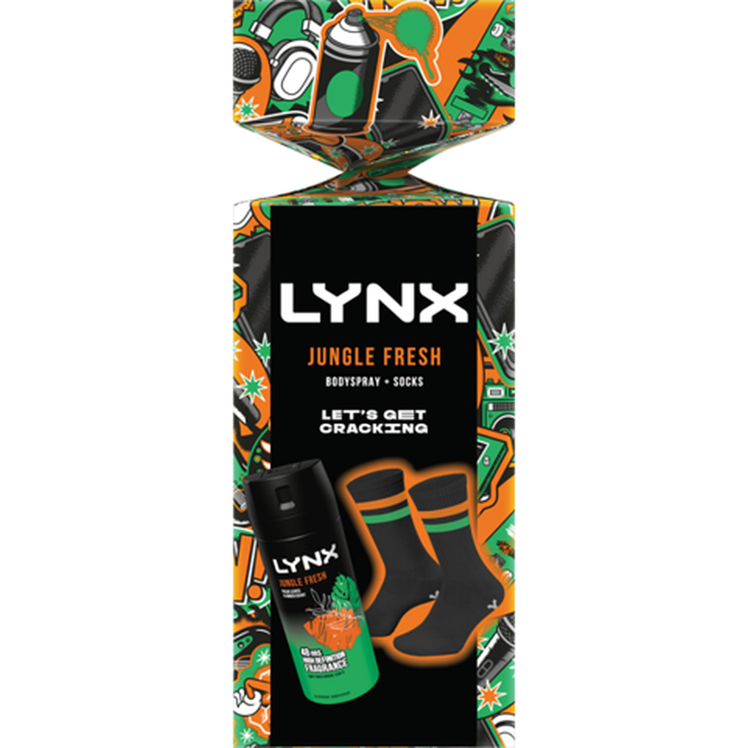 Lynx Jungle Fresh Bodyspray and Socks Image 1