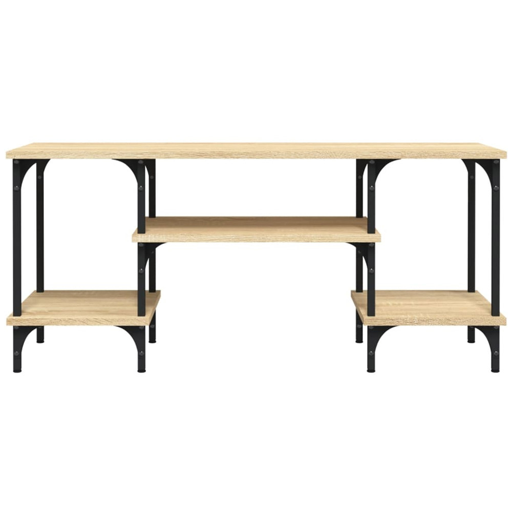 vidaXL 3 Open Shelf Sonoma Oak TV Cabinet with Adjustable Legs Image 5