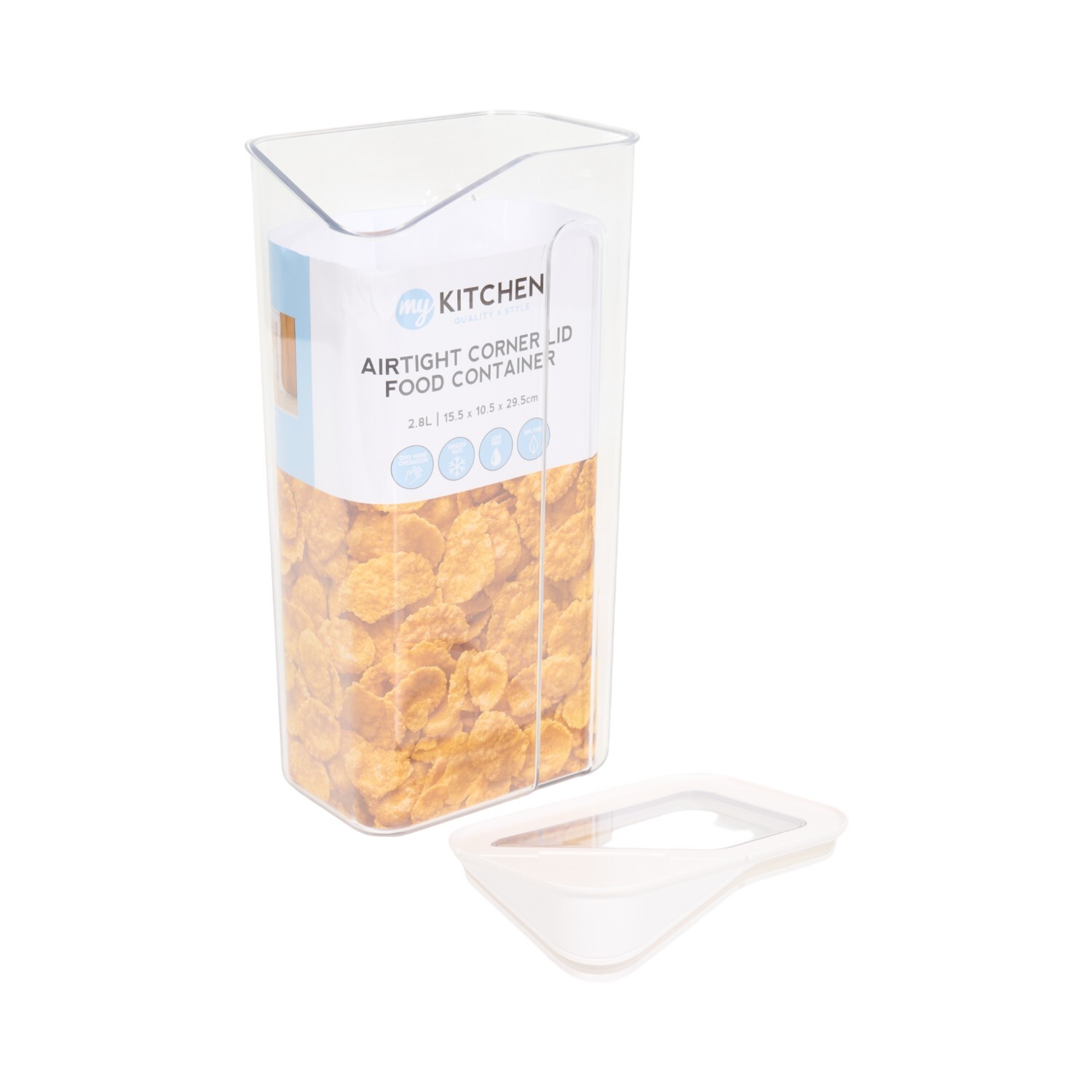 Airtight Corner Lid Food Container Clear 2.8 l Image 7